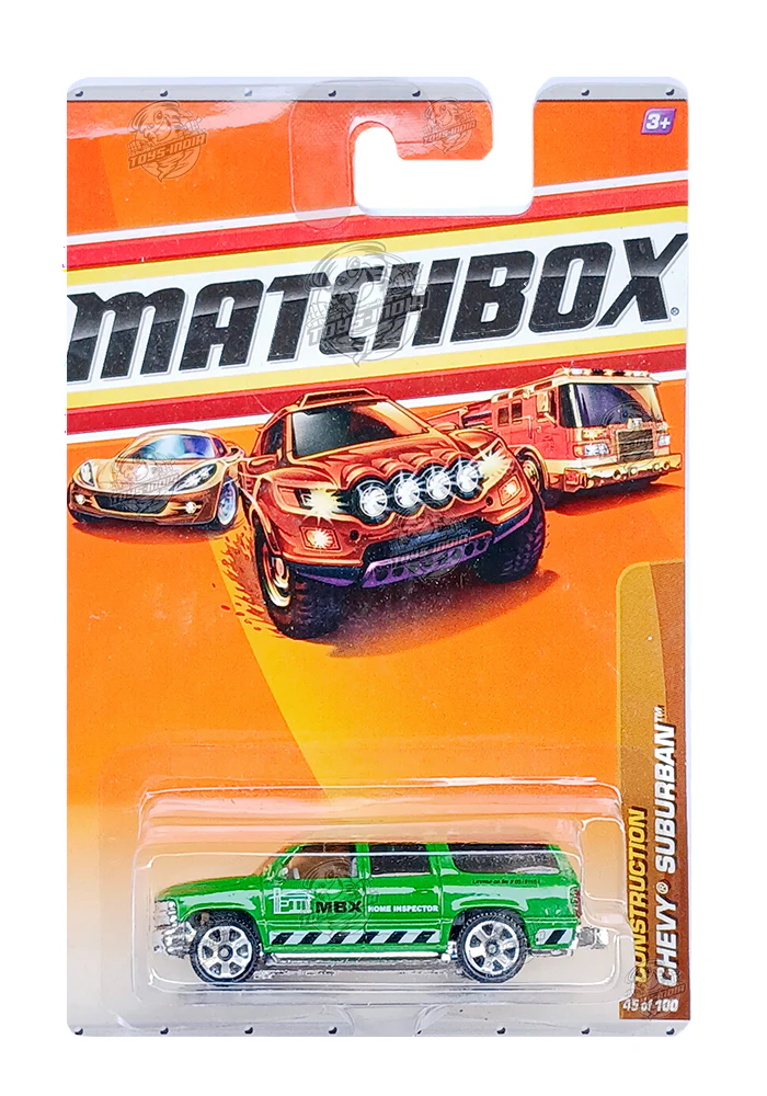 EXCLUSIVES Matchbox Chevy Suburban - Green - 2009 Card (With Protector Case)