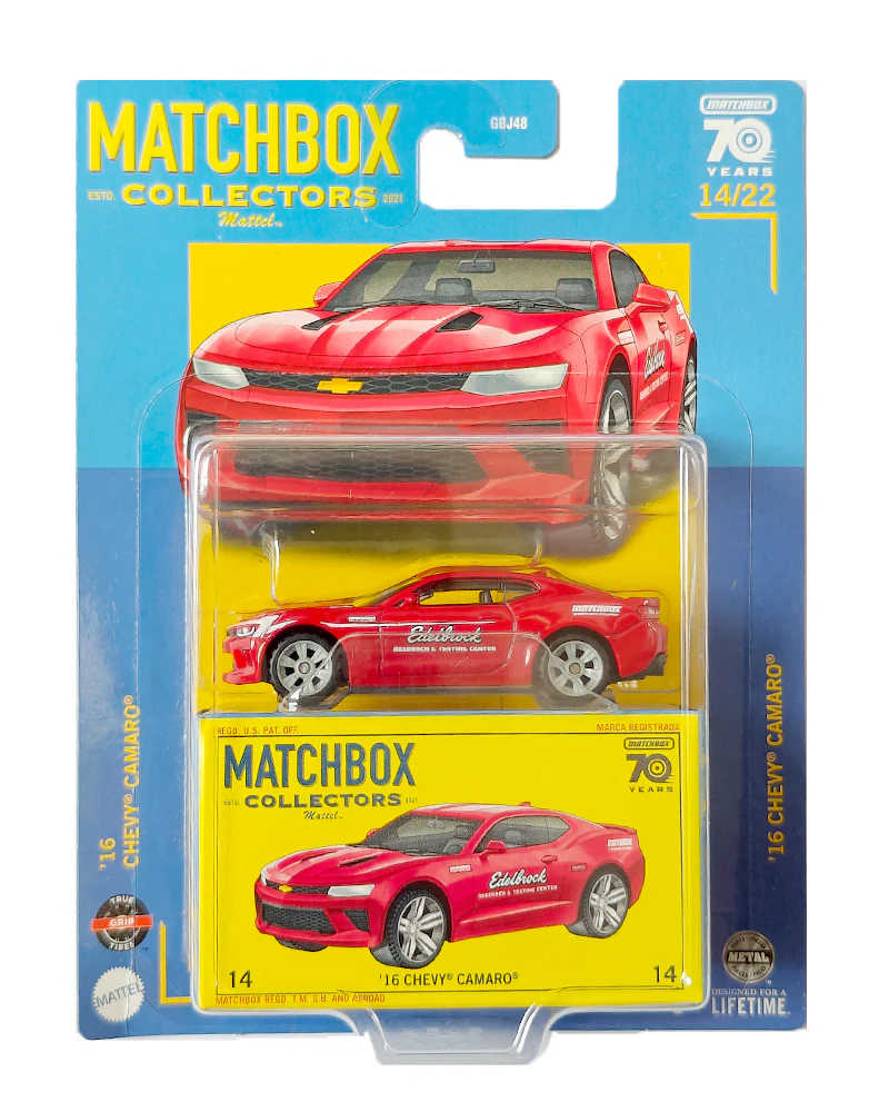 EXCLUSIVES Matchbox Collectors '16 Chevy Camaro - Red - 2023 Card