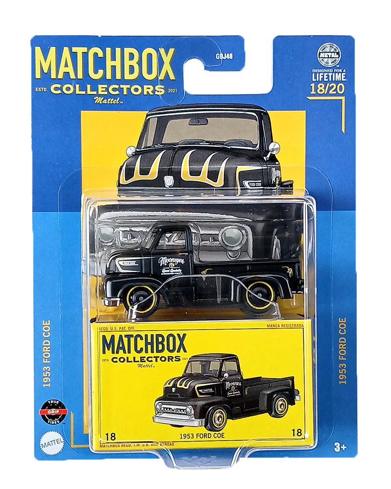 EXCLUSIVES Matchbox Collectors 1953 Ford COE - Black / Yellow - 2024 Card