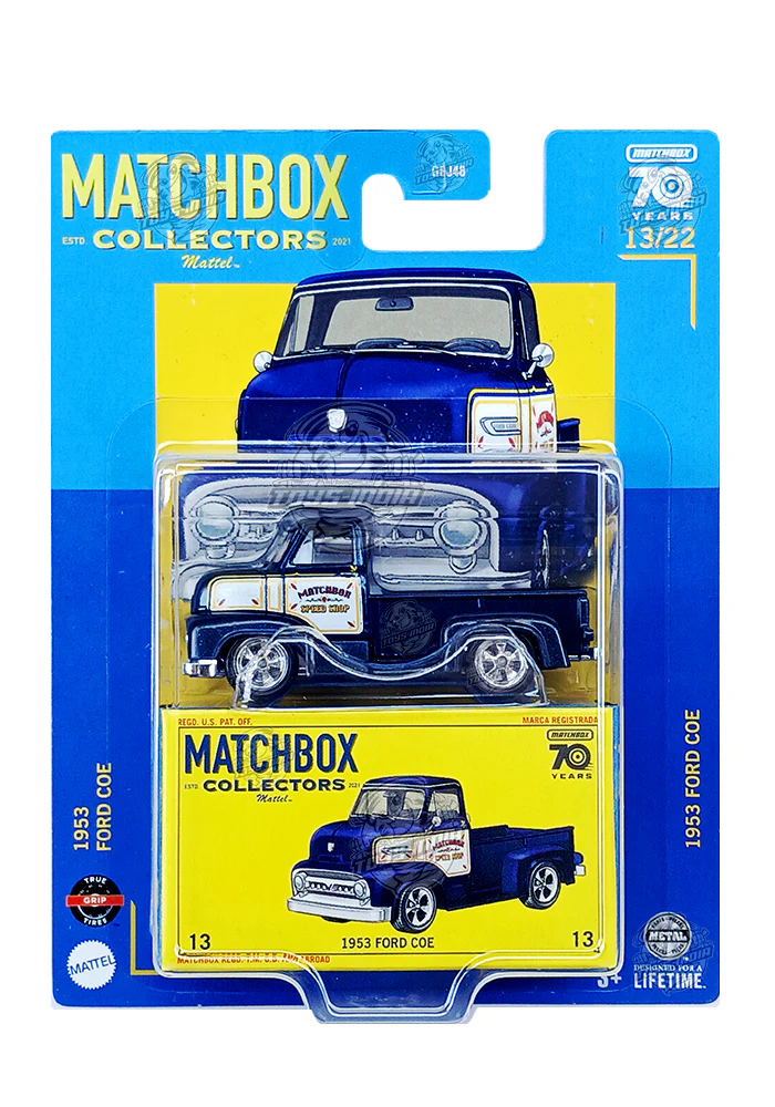 EXCLUSIVES Matchbox Collectors 1953 Ford COE - Blue - 2022 Card