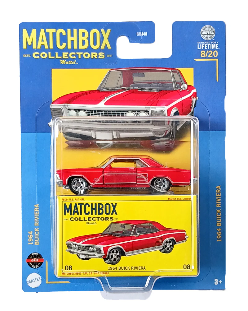 EXCLUSIVES Matchbox Collectors 1964 Buick Riviera - Red - 2023 Card
