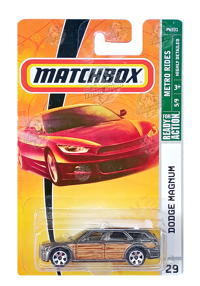 EXCLUSIVES Matchbox Dodge Magnum - Grey / Brown - 2008 Card (With Protector Case)
