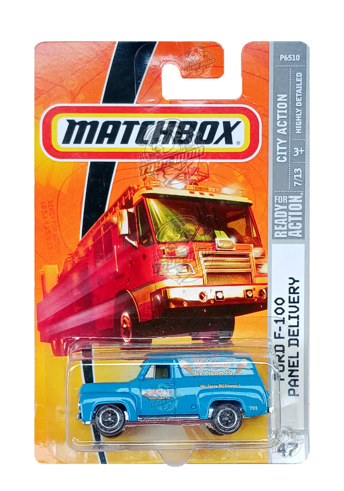 EXCLUSIVES Matchbox Ford F-100 Panel Delivery - Blue - 2008 Card (With Protector Case)