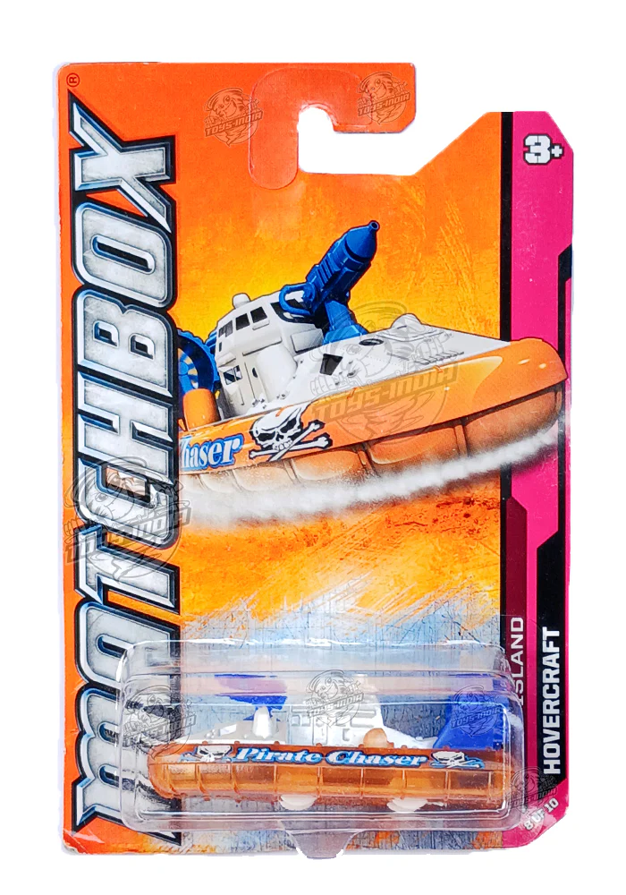 EXCLUSIVES Matchbox Hovercraft - White / Blue - 2011 Card (With Protector Case)