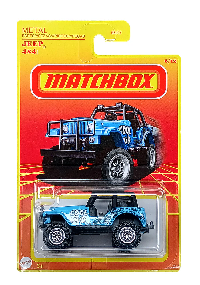 EXCLUSIVES Matchbox Jeep 4x4 - Blue - 2020 Card (With Protector Case)
