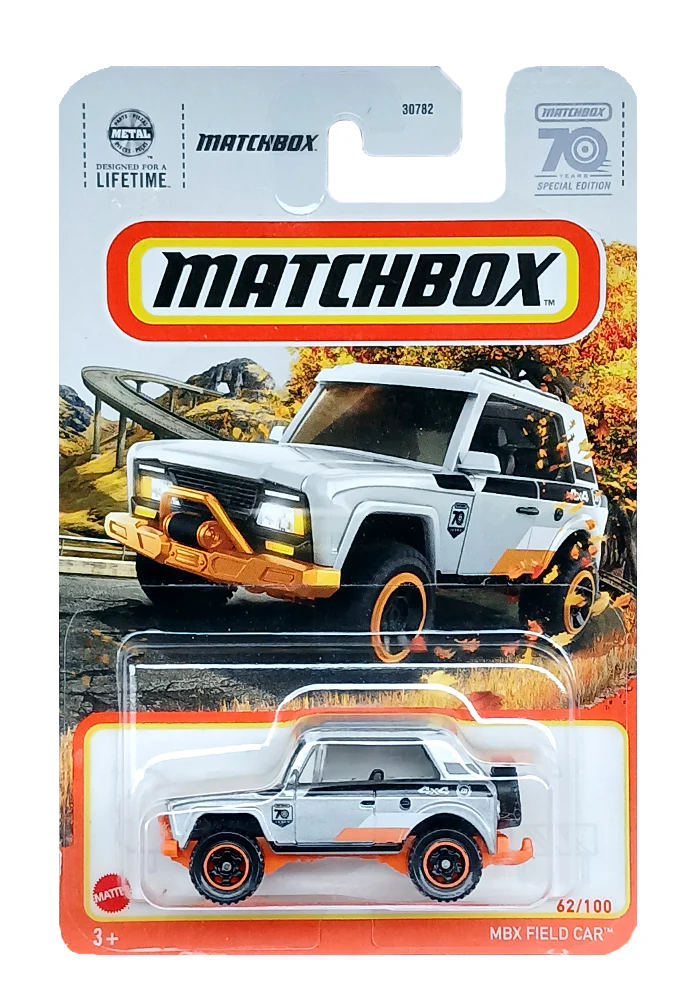 EXCLUSIVES Matchbox MBX Field Car - Silver - 2023 Card (With Protector Case)