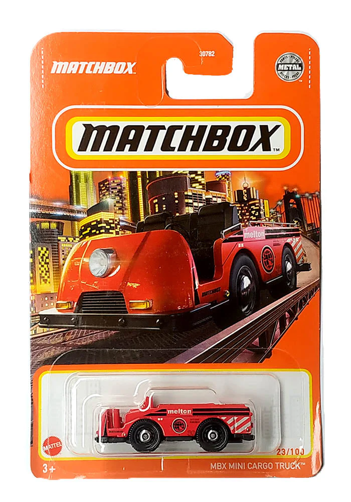 EXCLUSIVES Matchbox MBX Mini Cargo Truck - Red - 2021 Card (With Protector Case)