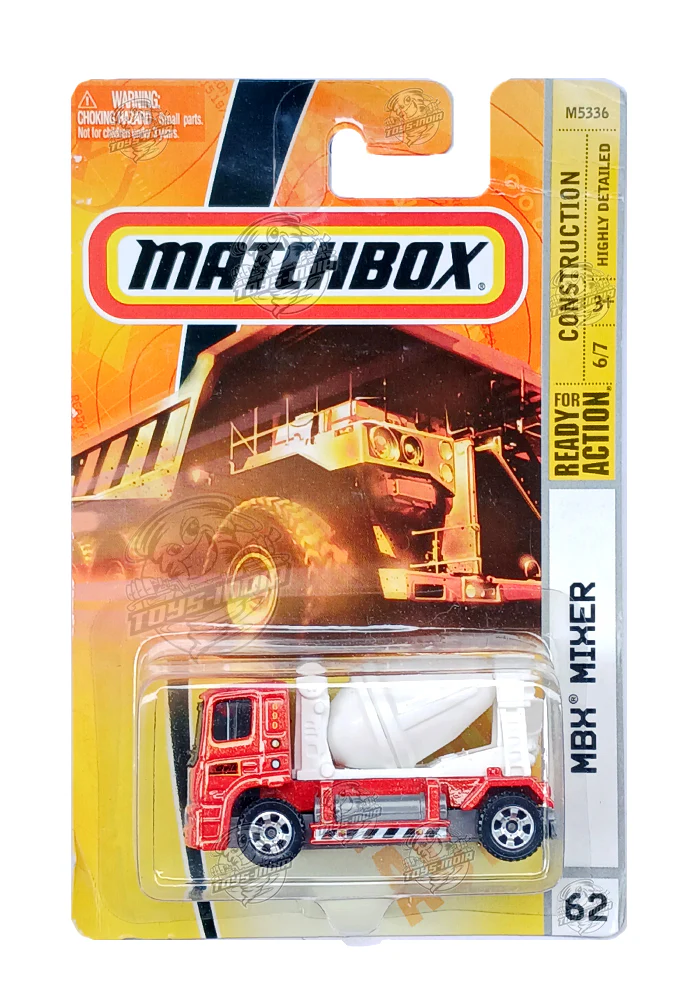 EXCLUSIVES Matchbox MBX Mixer - Orange / White - 2007 Card (With Protector Case)