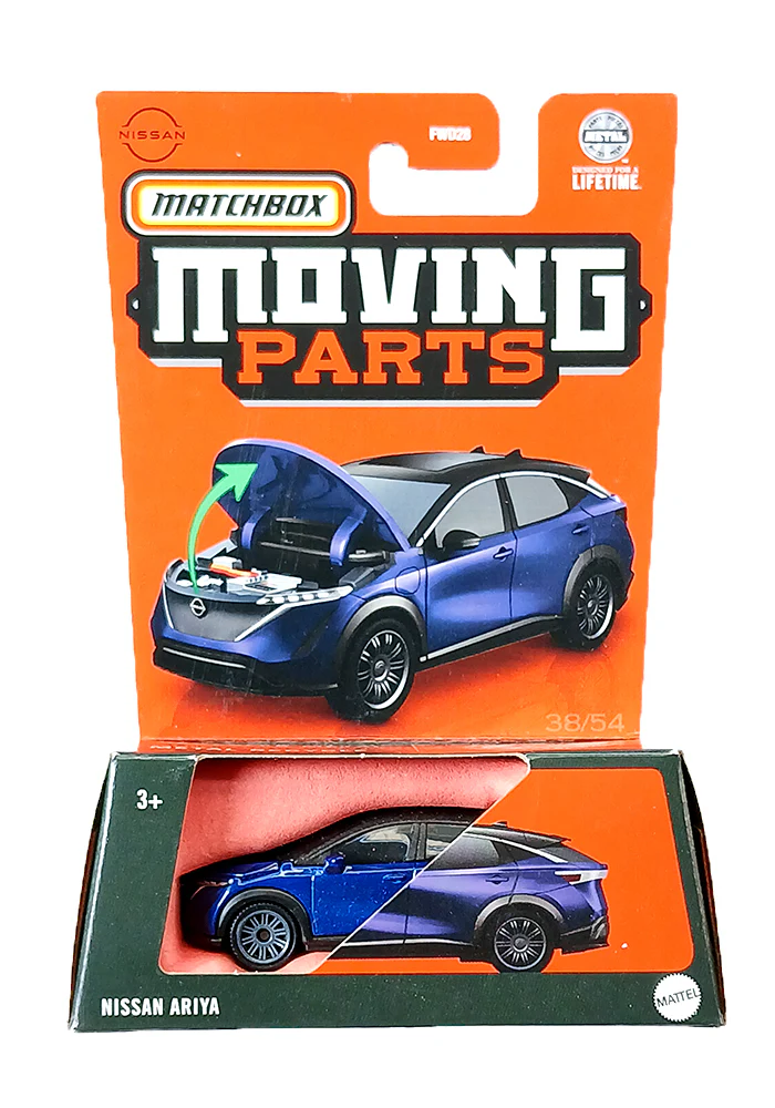 EXCLUSIVES Matchbox Moving Parts Nissan Ariya - Blue - 2023 Card