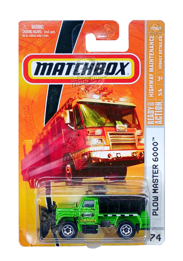 EXCLUSIVES Matchbox Plow Master 6000 - Green / Black - 2008 Card (With Protector Case) - Image 2