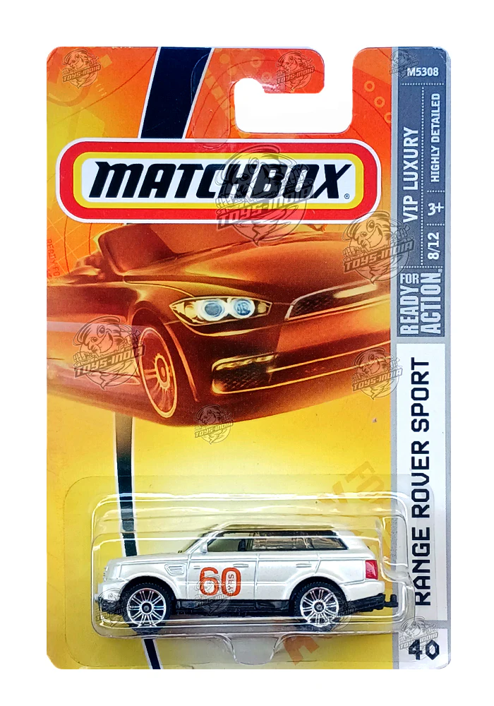 EXCLUSIVES Matchbox Range Rover Sport - White - 2007 Card (With Protector Case)