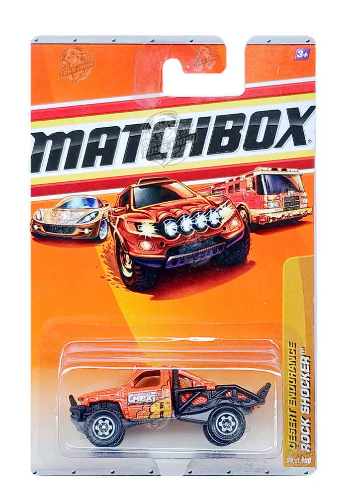 EXCLUSIVES Matchbox Rock Shocker - Orange / Black - 2009 Card (With Protector Case)