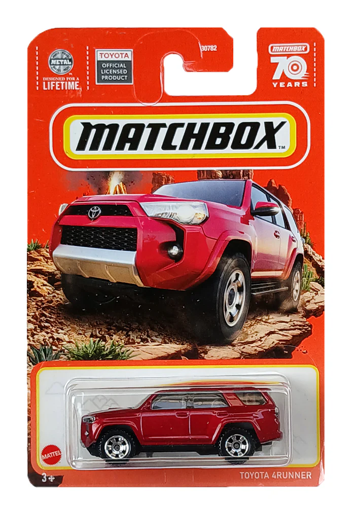 EXCLUSIVES Matchbox Toyota 4Runner - Red - 2022 Card (With Protector Case)