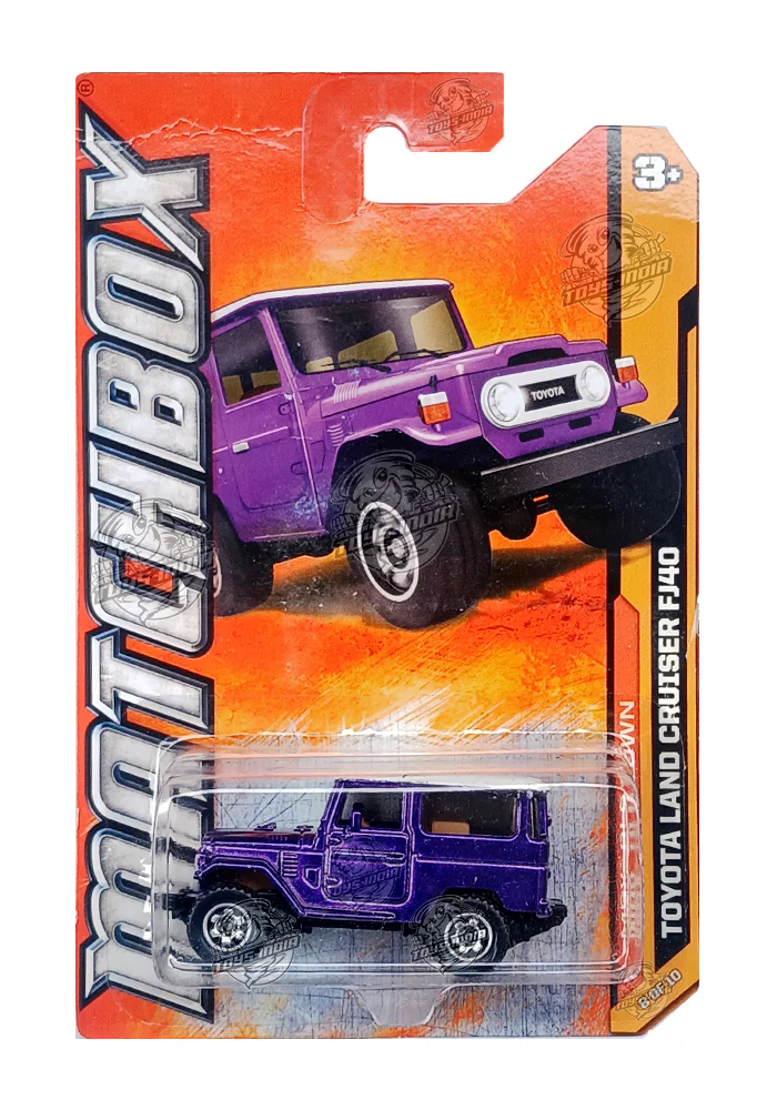 EXCLUSIVES Matchbox Toyota Land Cruiser FJ40 - Purple - 2011 Card (Creased Card / Car in Excellent Condition) (With Protector Case)