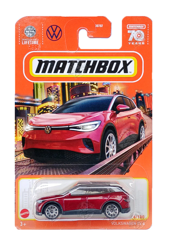 EXCLUSIVES Matchbox Volkswagen EV4 - Red - 2023 Card (With Protector Case)