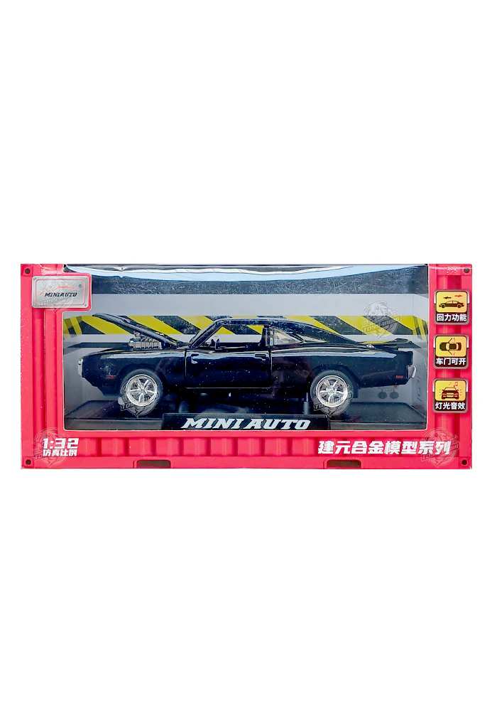 EXCLUSIVES Mini Auto Dodge Charger - Black (Scale 1:32)