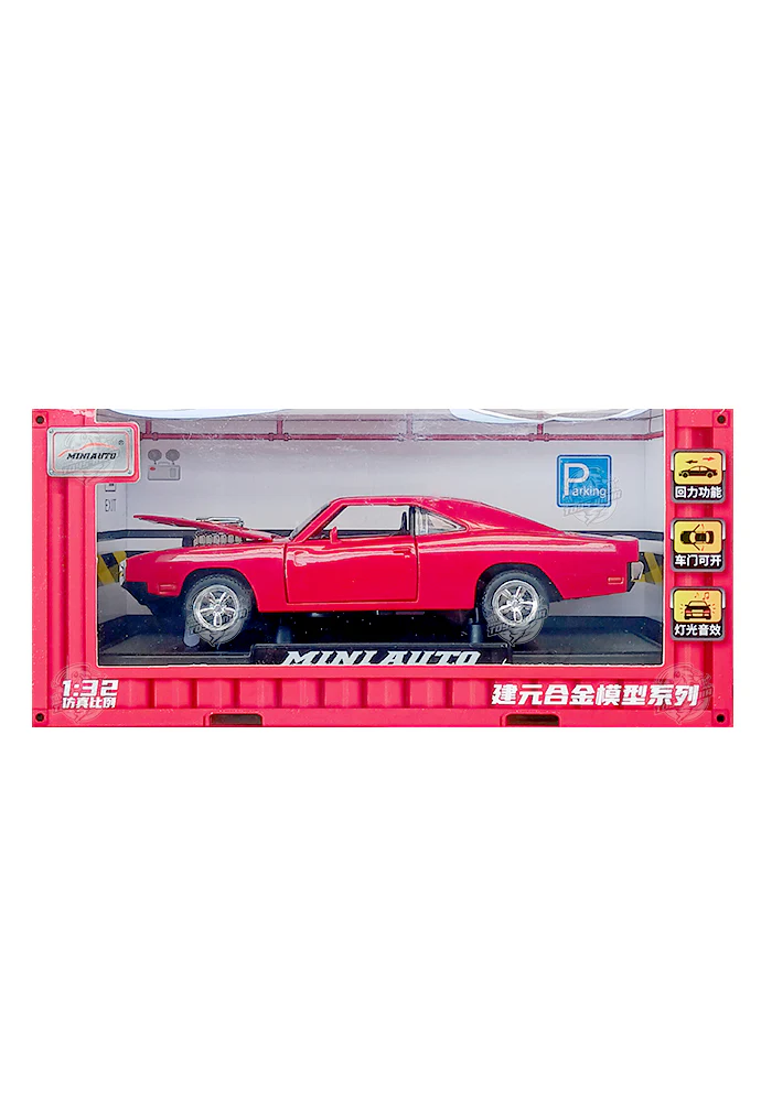 EXCLUSIVES Mini Auto Dodge Charger - Red (Scale 1:32)