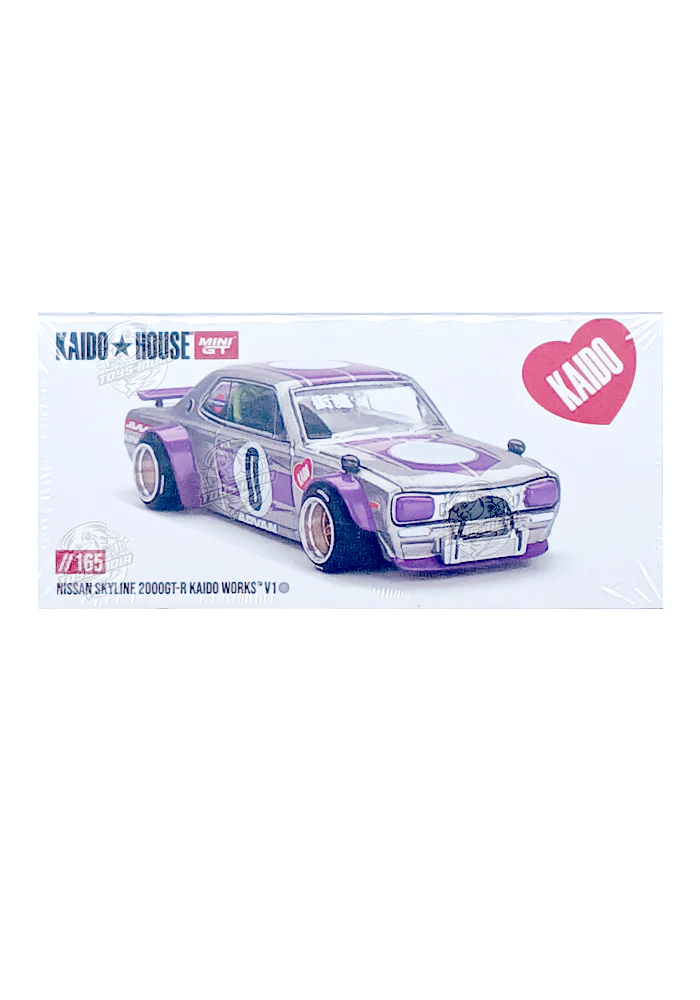 EXCLUSIVES MINI GT Kaido House Nissan Skyline 2000GT-R - Purple / Silver (Scale 1:64)