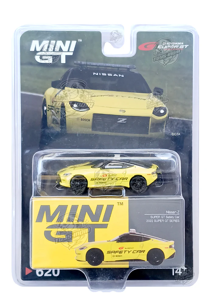 EXCLUSIVES MINI GT Nissan Z Super GT Safety Car - Yellow (Scale 1:64)