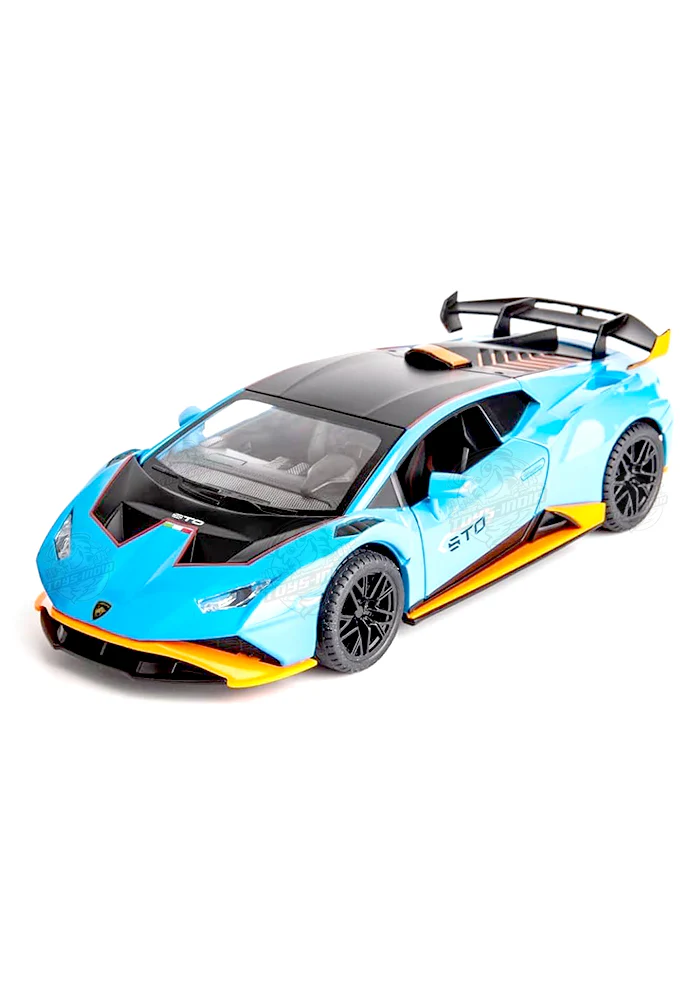 EXCLUSIVES OK Alloy Model Lamborghini Huracan STO - Blue / Black (Scale 1:32)