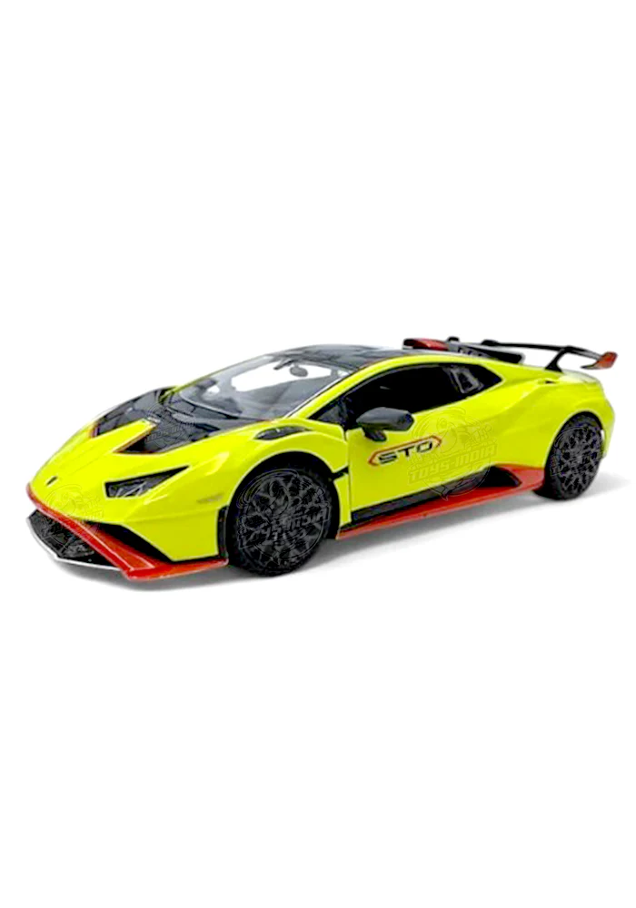 EXCLUSIVES OK Alloy Model Lamborghini Huracan STO - Green / Orange (Scale 1:32)