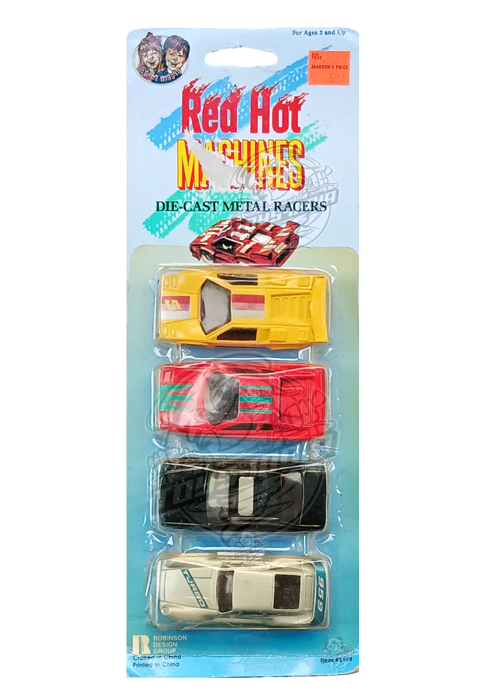 EXCLUSIVES Red Hot Machines Multi Car Pack (4 Cars) (Blister Damage / Car in Excellent Condition) (Scale 1:64)