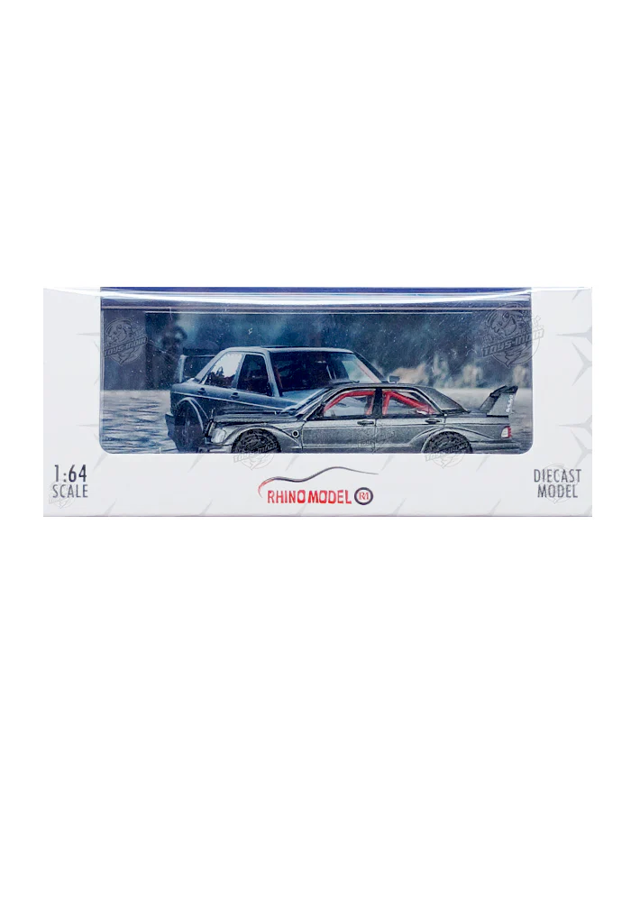 EXCLUSIVES Rhino Model Mercedes W201 190E - Grey (Scale 1:64)