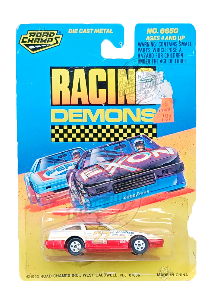 EXCLUSIVES Road Champs Dr. Pepper Car - White / Red (Card Damage / Car in Excellent Condition) (Scale 1:64)