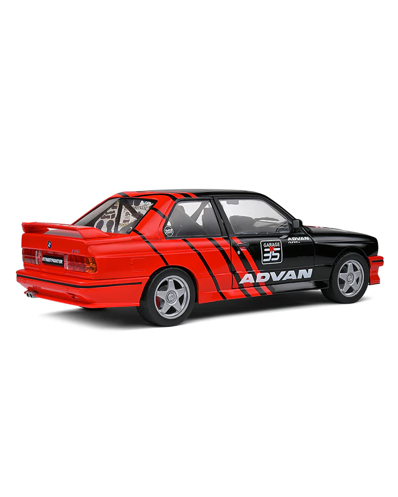 Solido ADVAN BMW E30 M3 - Black / Red - 2023 (Scale 1:18) - Image 4