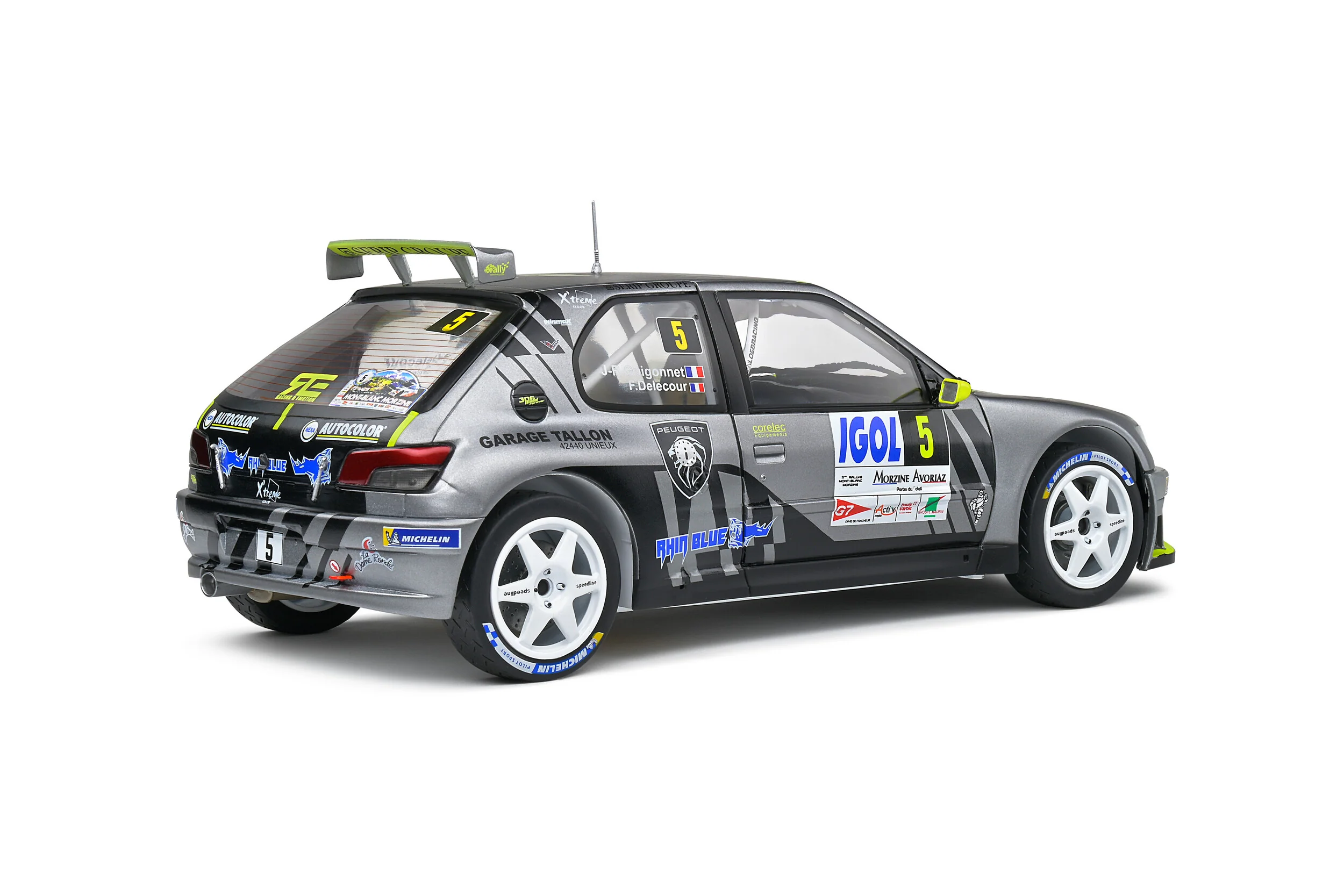 Solido Peugeot 306 Maxi Rally Du Mont Blanc 2021 - Grey - 2023 (Scale 1:18) - Image 4