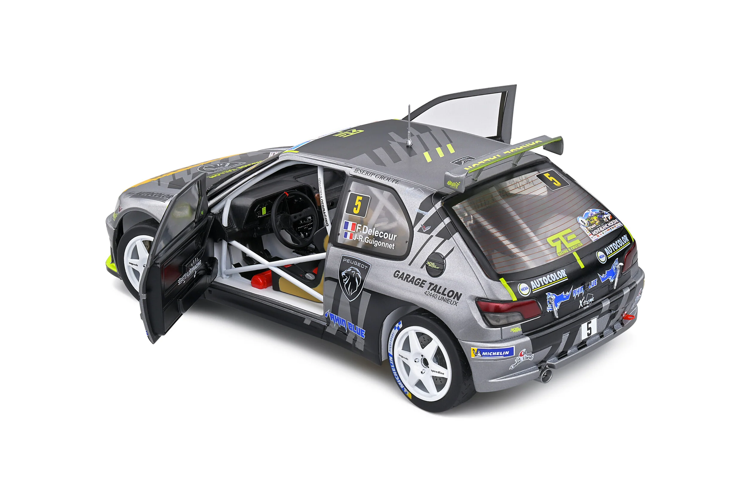Solido Peugeot 306 Maxi Rally Du Mont Blanc 2021 - Grey - 2023 (Scale 1:18) - Image 7