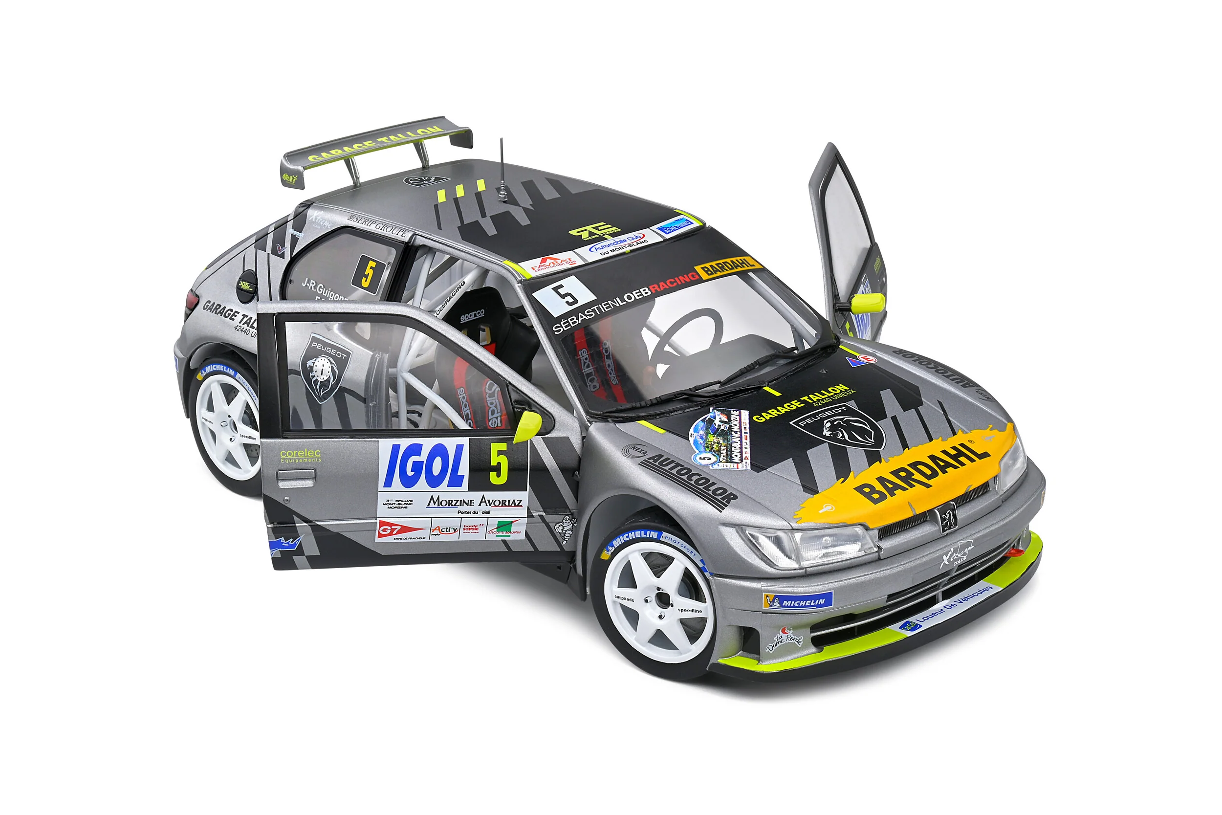 Solido Peugeot 306 Maxi Rally Du Mont Blanc 2021 - Grey - 2023 (Scale 1:18) - Image 8