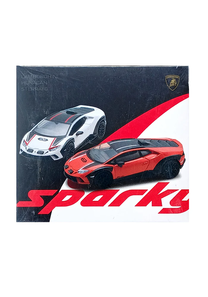 EXCLUSIVES Sparky Lamborghini Huracan Sterrato Combo Set - White & Orange (Scale 1:64) (2-Pack)