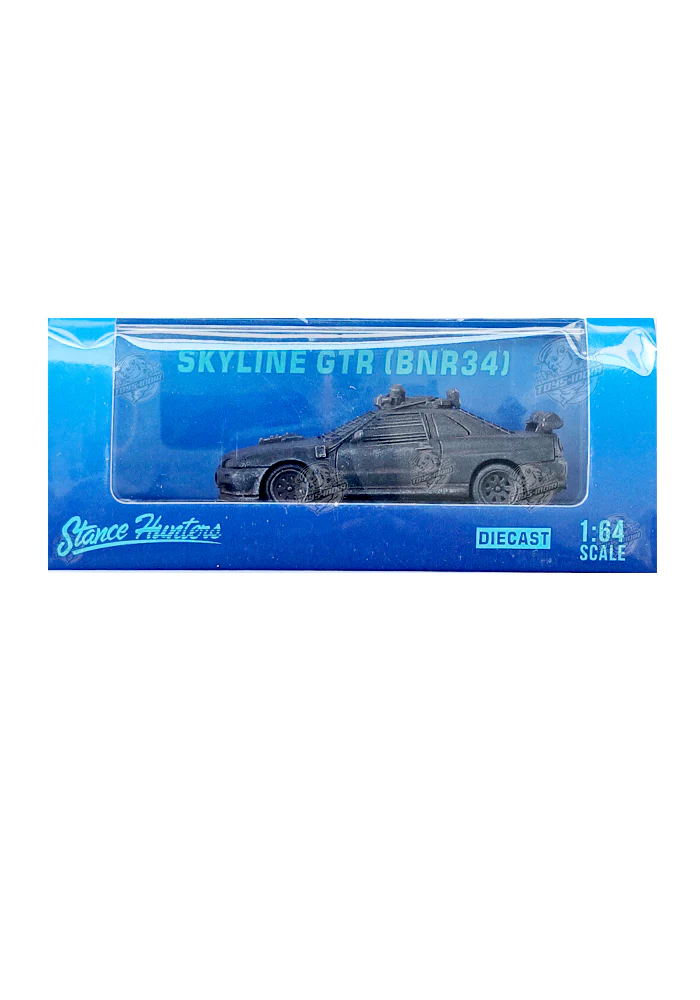 EXCLUSIVES Stance Hunters Nissan Skyline GTR (BNR34) - Black (Scale 1:64)