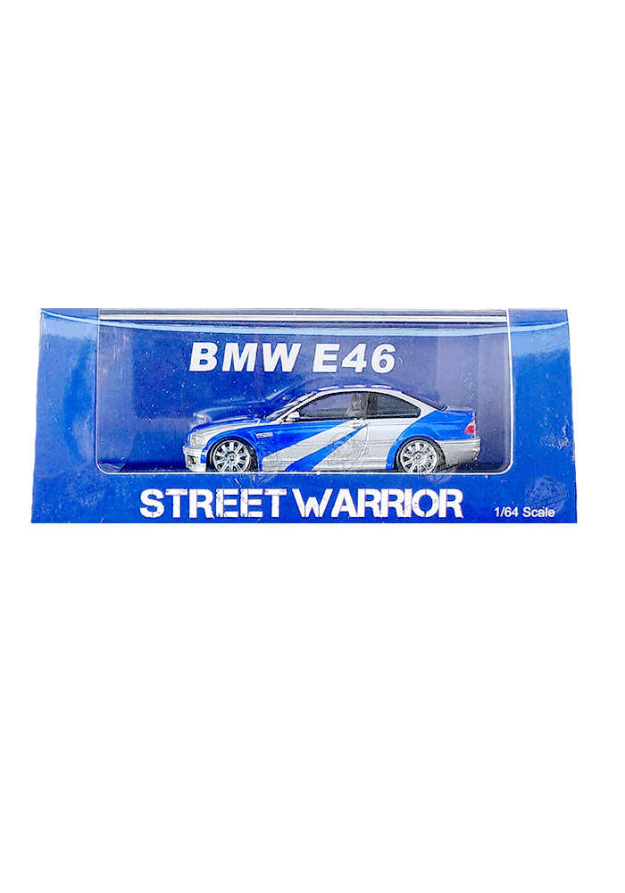 EXCLUSIVES Street Warrior BMW E46 M3 - Silver / Blue (Scale 1:64)