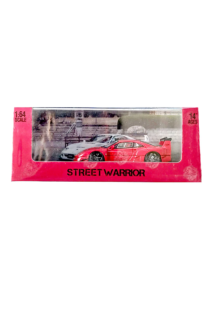 EXCLUSIVES Street Warrior Ferrari LBWK F40 - Red (Scale 1:64)