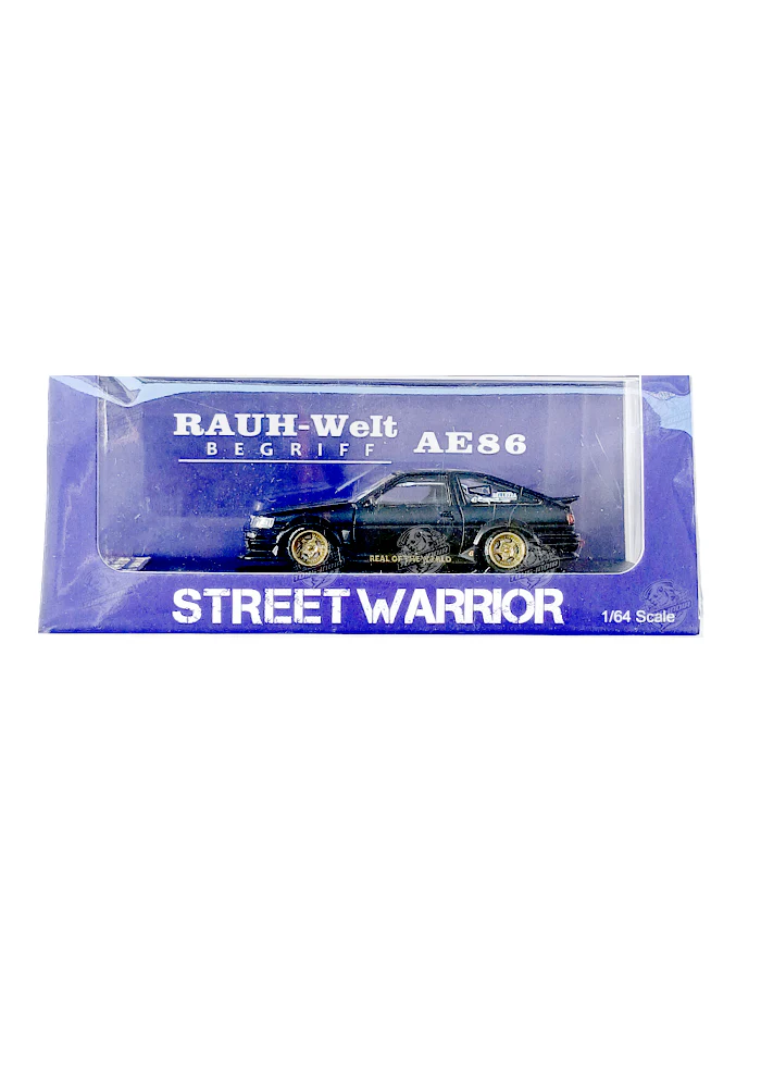 EXCLUSIVES Street Warrior RAUH-Welt Begriff AE86 - Black (Scale 1:64)