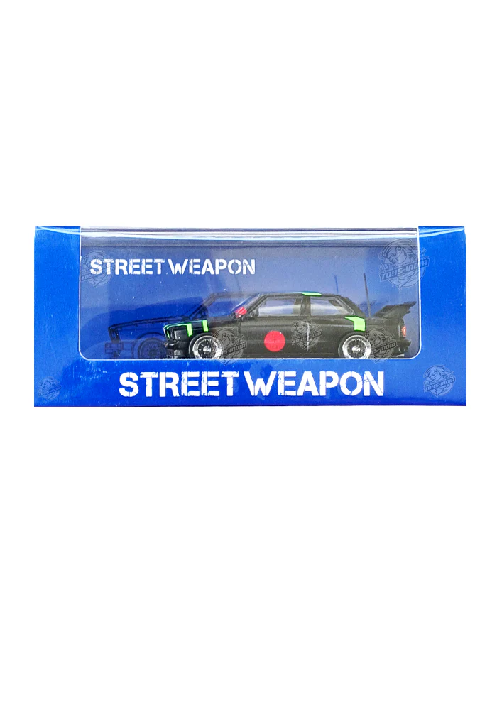 EXCLUSIVES Street Weapon BMW LTO E30 - Black / Red (Scale 1:64)