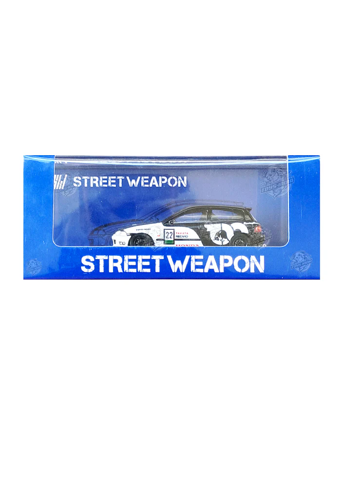 EXCLUSIVES Street Weapon Honda Civic EG6 - Black / White (Scale 1:64)