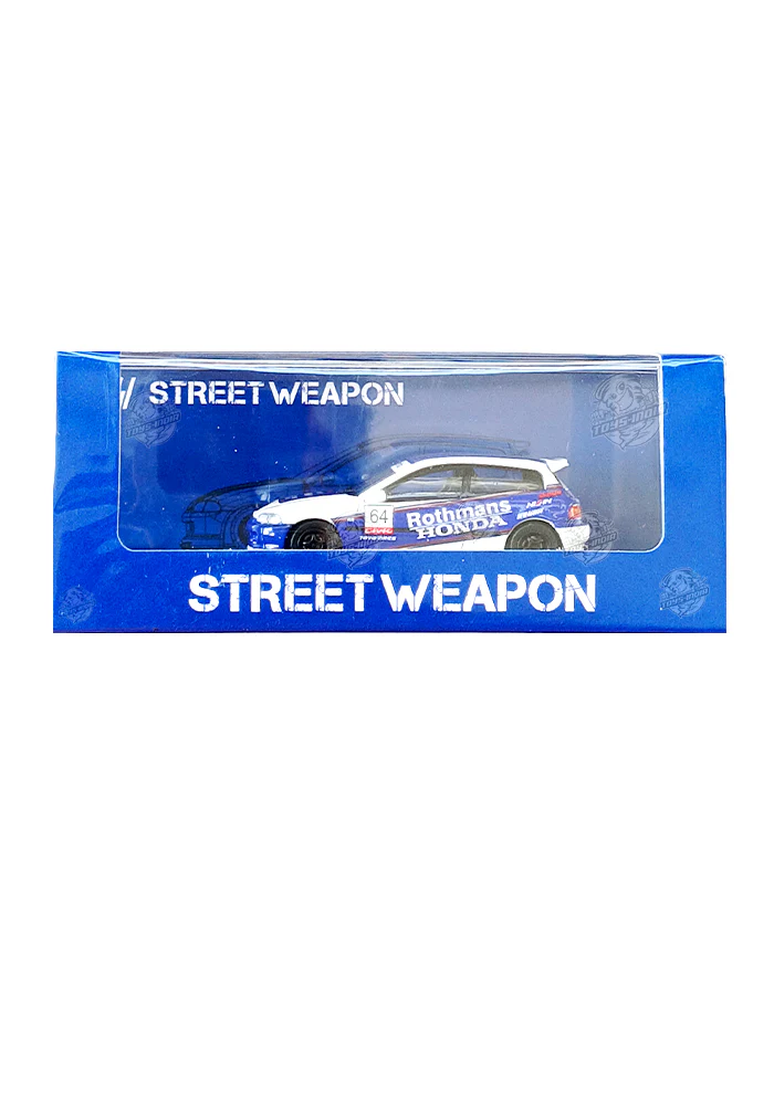 EXCLUSIVES Street Weapon Honda Civic EG6 - White / Blue (Scale 1:64)
