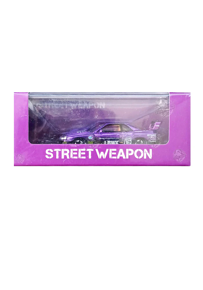 EXCLUSIVES Street Weapon LBWK Nissan Skyline ER34- Purple (Scale 1:64)