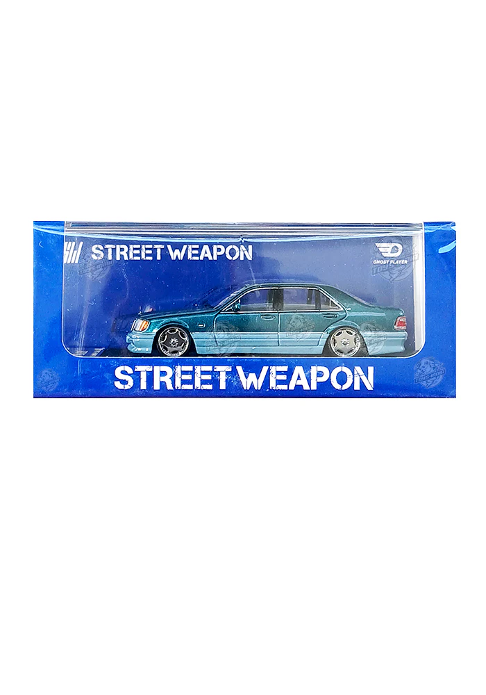 EXCLUSIVES Street Weapon Mercedes-Benz W140 - Green / Blue (Scale 1:64)