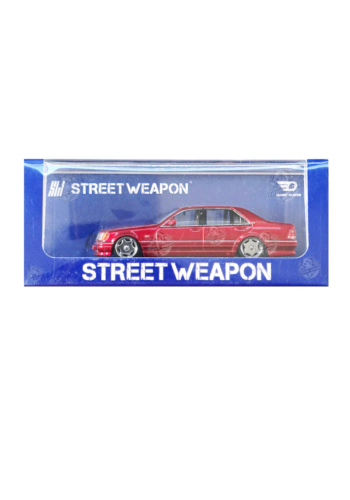 EXCLUSIVES Street Weapon Mercedes-Benz W140 - Red (Scale 1:64)