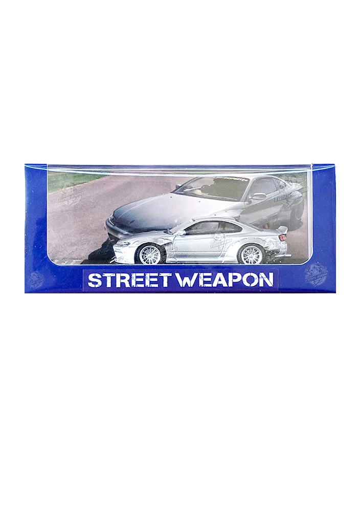EXCLUSIVES Street Weapon Nissan Silvia S15 - Silver (Scale 1:64)