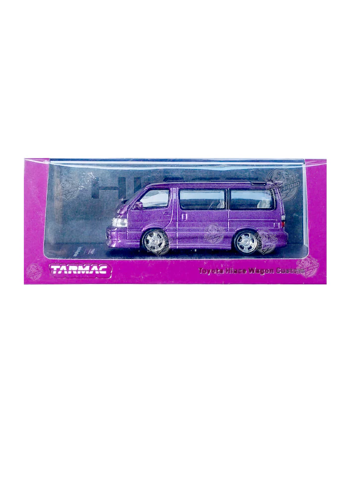 EXCLUSIVES Tarmac Toyota Hiace Wagon Custom - Purple (Scale 1:64)
