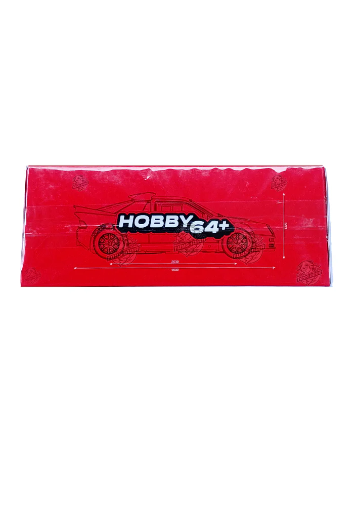 EXCLUSIVES Tarmac Works / Hobby 64+ Ford RS200 with Double Wishbones Suspension - Red (Removable Bonnet) (Scale 1:64) - Image 5