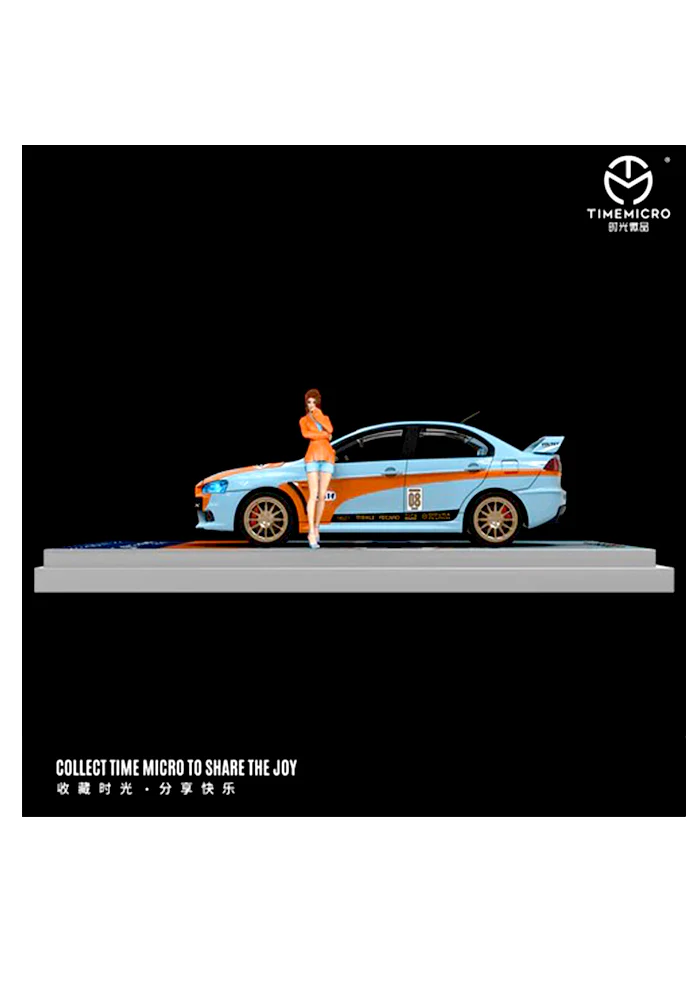 Exclusives Timemicro Gulf Mitsubishi EVO 10th Generation - Blue / Orange (Scale 1:64) - Image 2