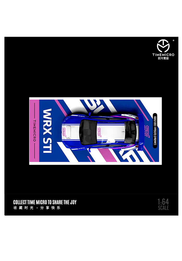 Exclusives Timemicro Subaru WRX STi - Blue / White (Scale 1:64) - Image 2