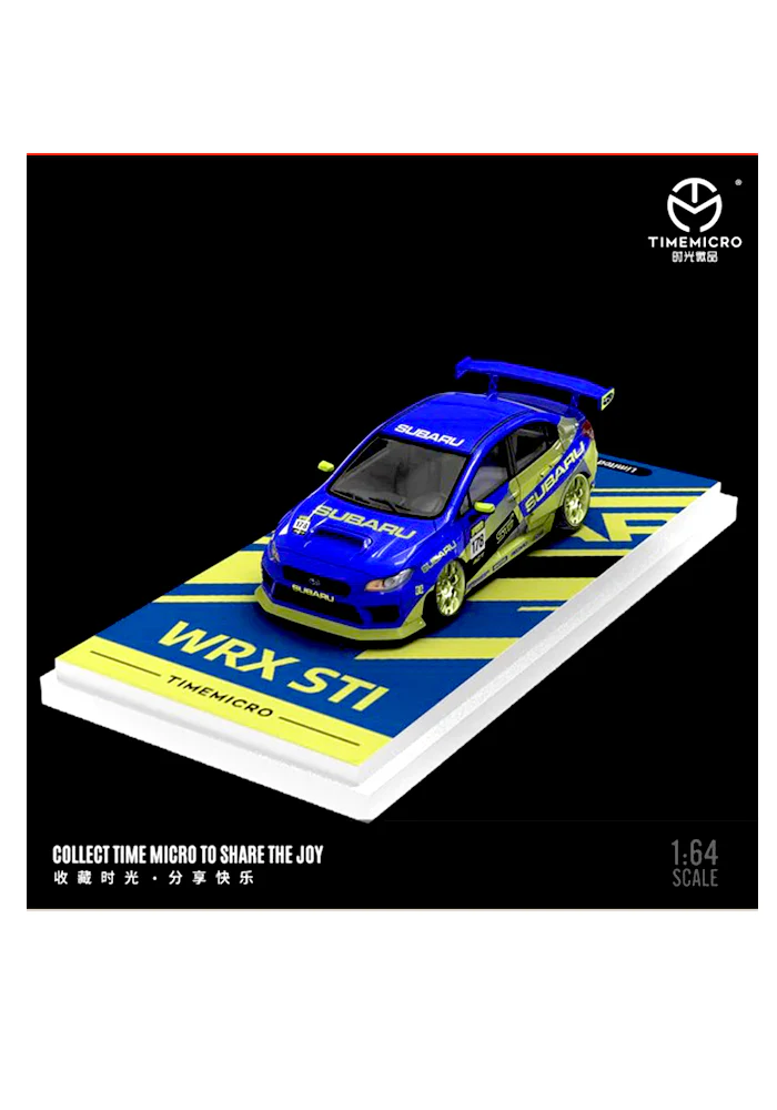 Exclusives Timemicro Subaru WRX STi - Blue / Yellow (Scale 1:64)