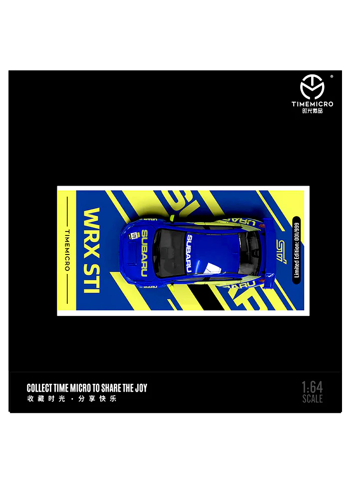 Exclusives Timemicro Subaru WRX STi - Blue / Yellow (Scale 1:64) - Image 2